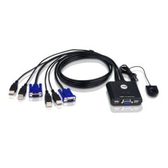 Aten CS22U 2-Port Cable KVM Switch - Reliable and Efficient Dual Computer Control